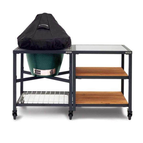 Luxe zwarte afdekhoesvoor de bovenzijde van de Big Green Egg Large en XLarge.