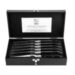 Luxe steakmessen met zwart ebbenhouten handvat Laguiole serie van Style de Vie.||