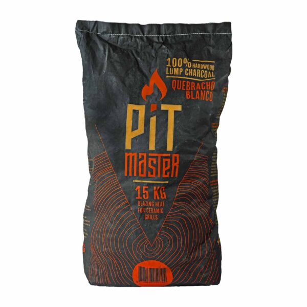 Zak Pitmaster Quebracho Houtskool 15 kg – hoogwaardige houtskool voor langdurige BBQ-sessies