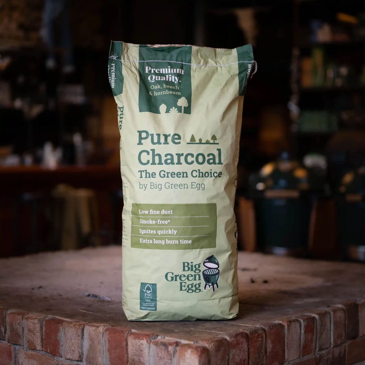 charcoal big green egg